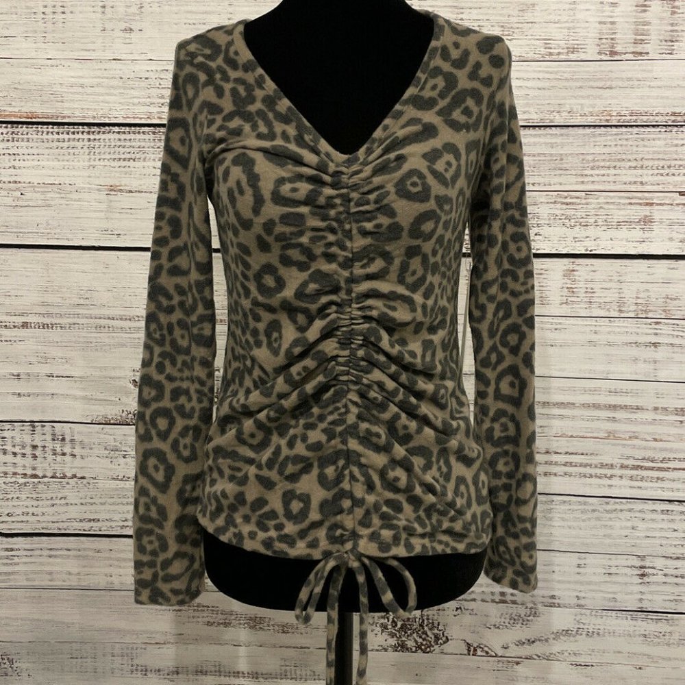 NWT Love Wins Soft Cheetah Print Top Sz S